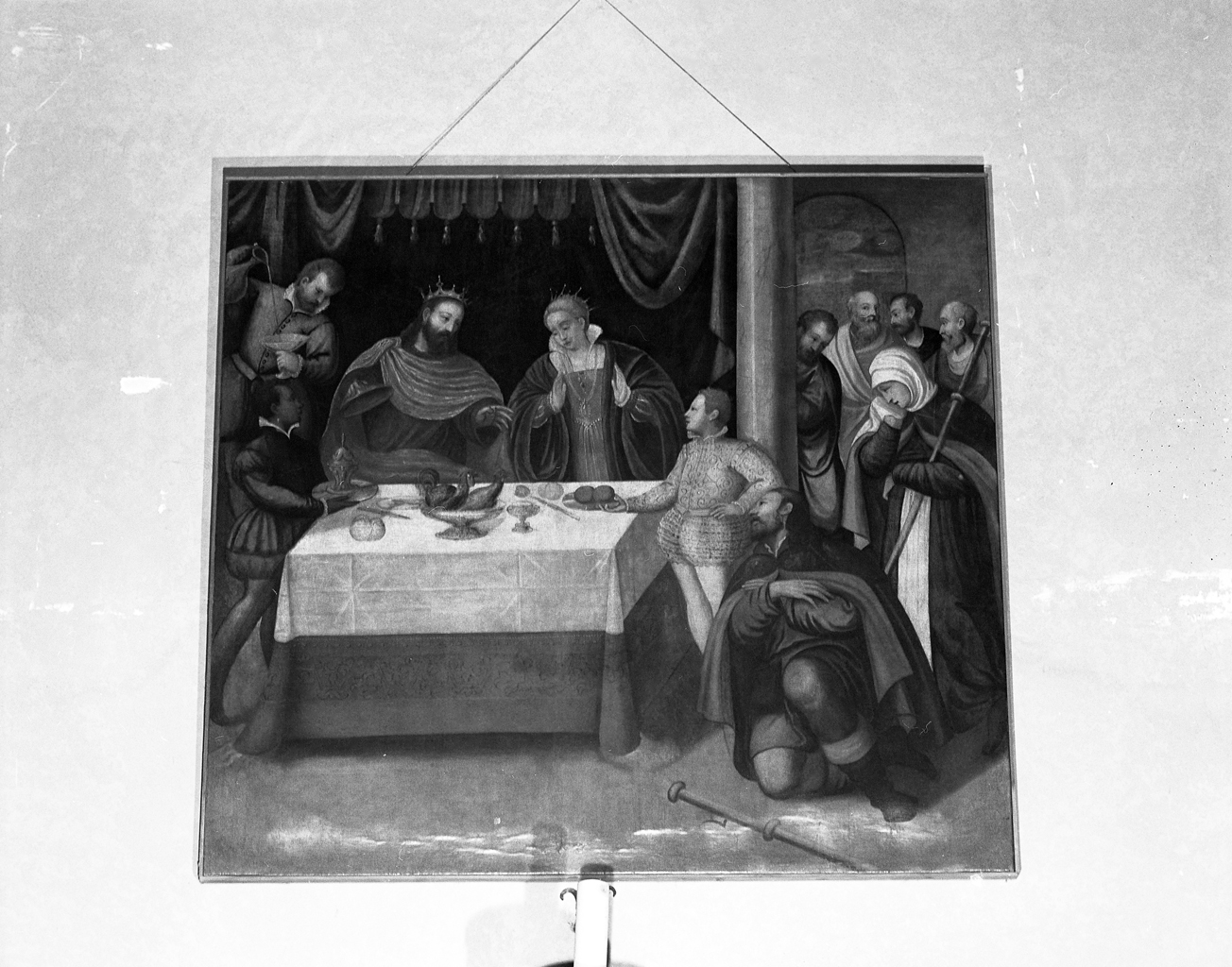 San Giacomo resuscita il gallo, San Giacomo apostolo (dipinto) di Negretti Antonio detto Palma (sec. XVI)