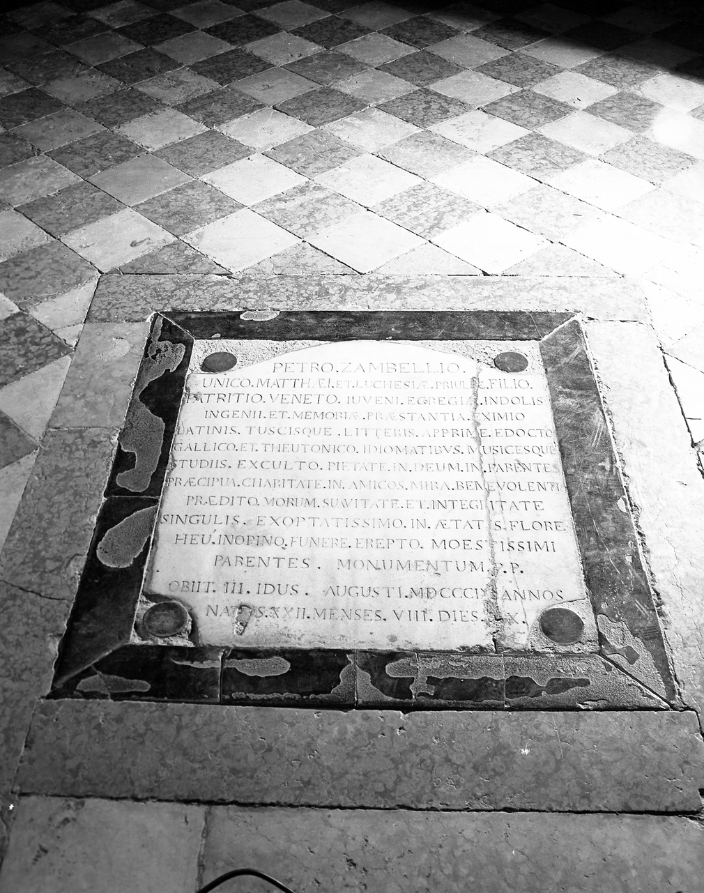 lastra tombale - bottega veneta (sec. XIX)