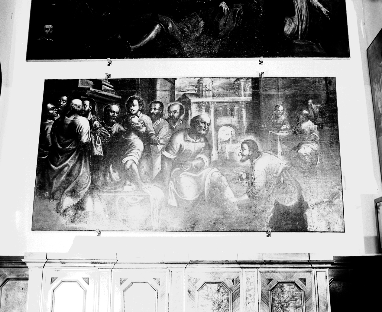 Cristo lava i piedi degli apostoli (dipinto) di Colonna Melchiorre (fine sec. XVI)