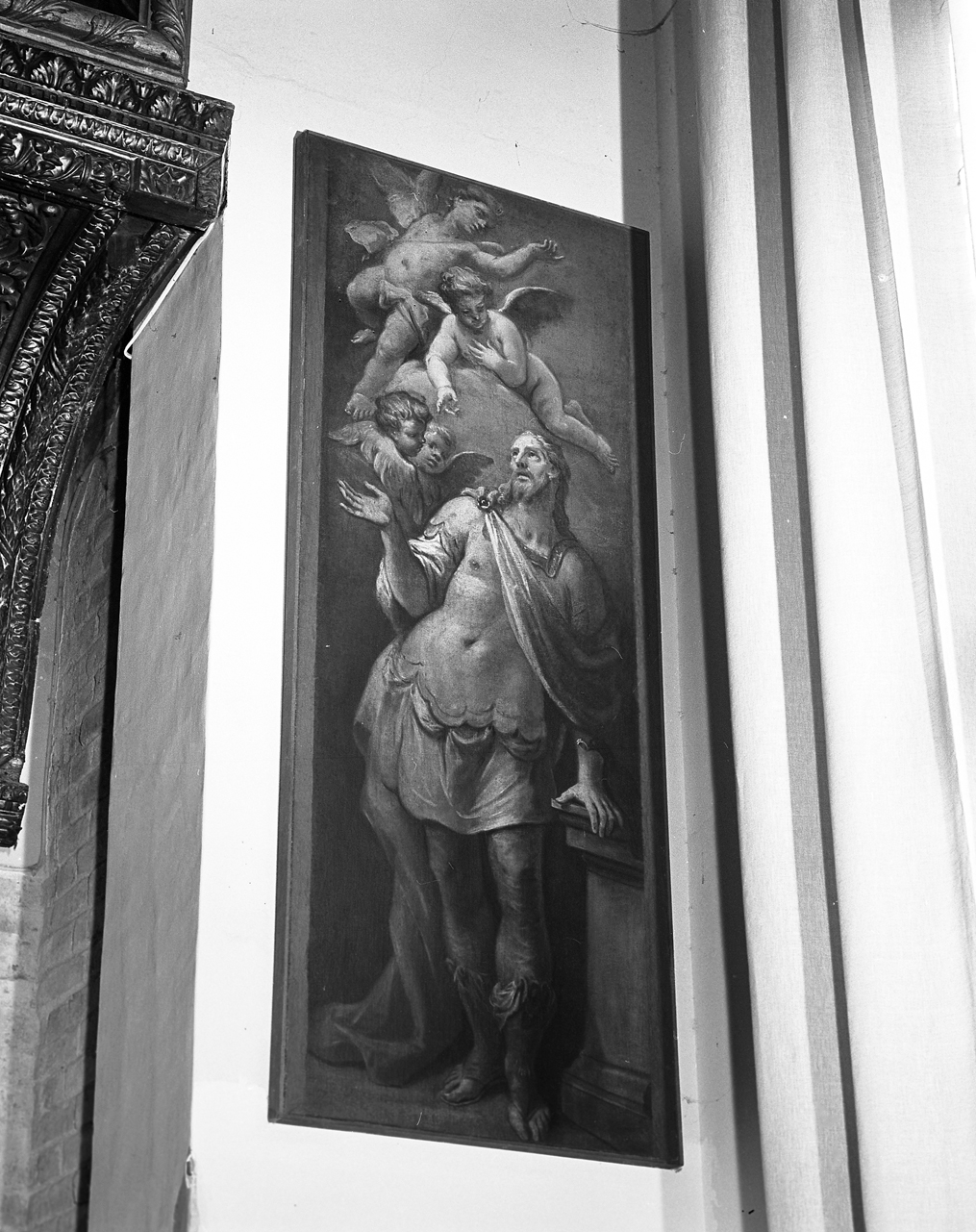 Cristo/ angeli (dipinto) - ambito veneto (ultimo quarto sec. XVI)