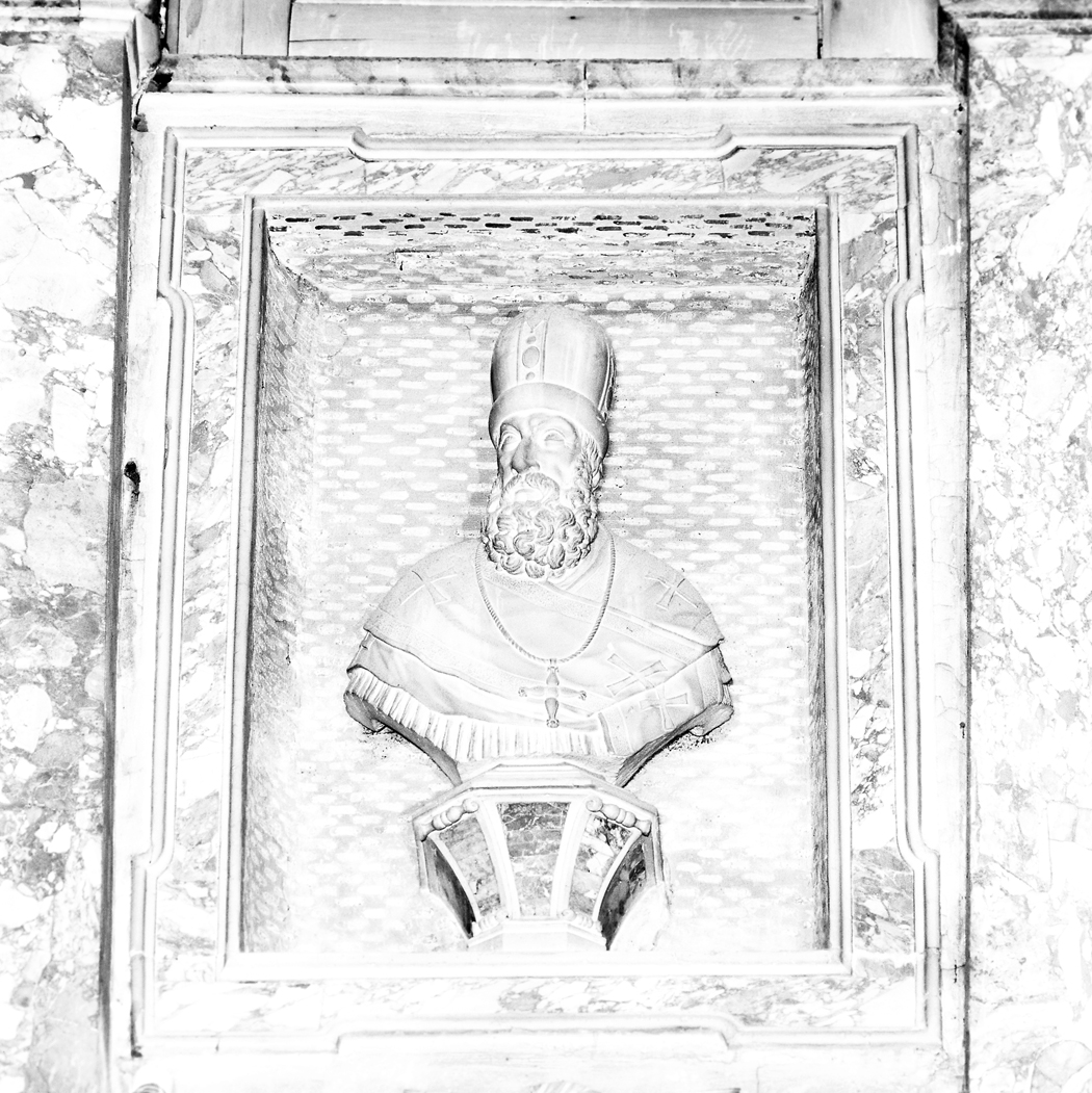 Padre della Chiesa (busto) di Marchiori Giovanni (attribuito) (sec. XVIII)