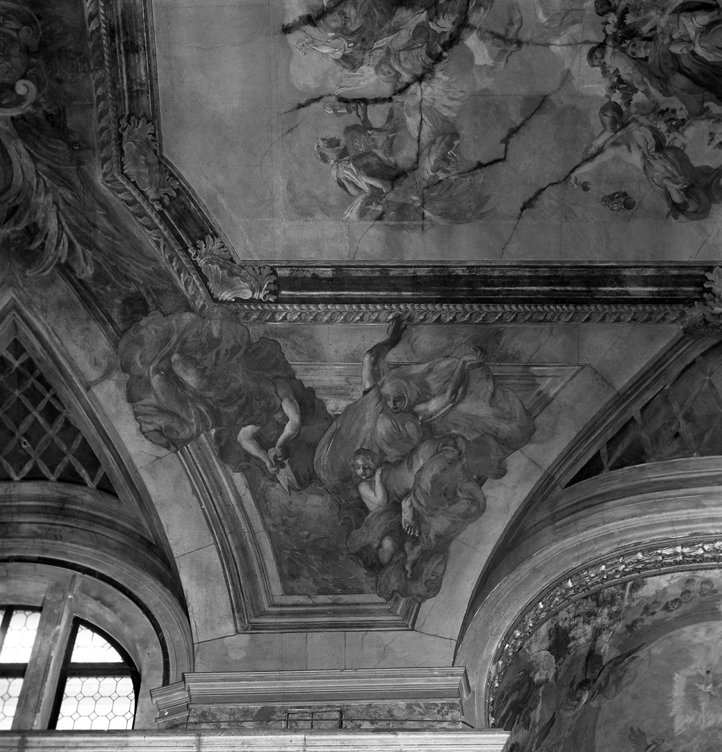 finte architetture con santi e angioletti (dipinto, elemento d'insieme) di Tito Ettore (secc. XIX/ XX)