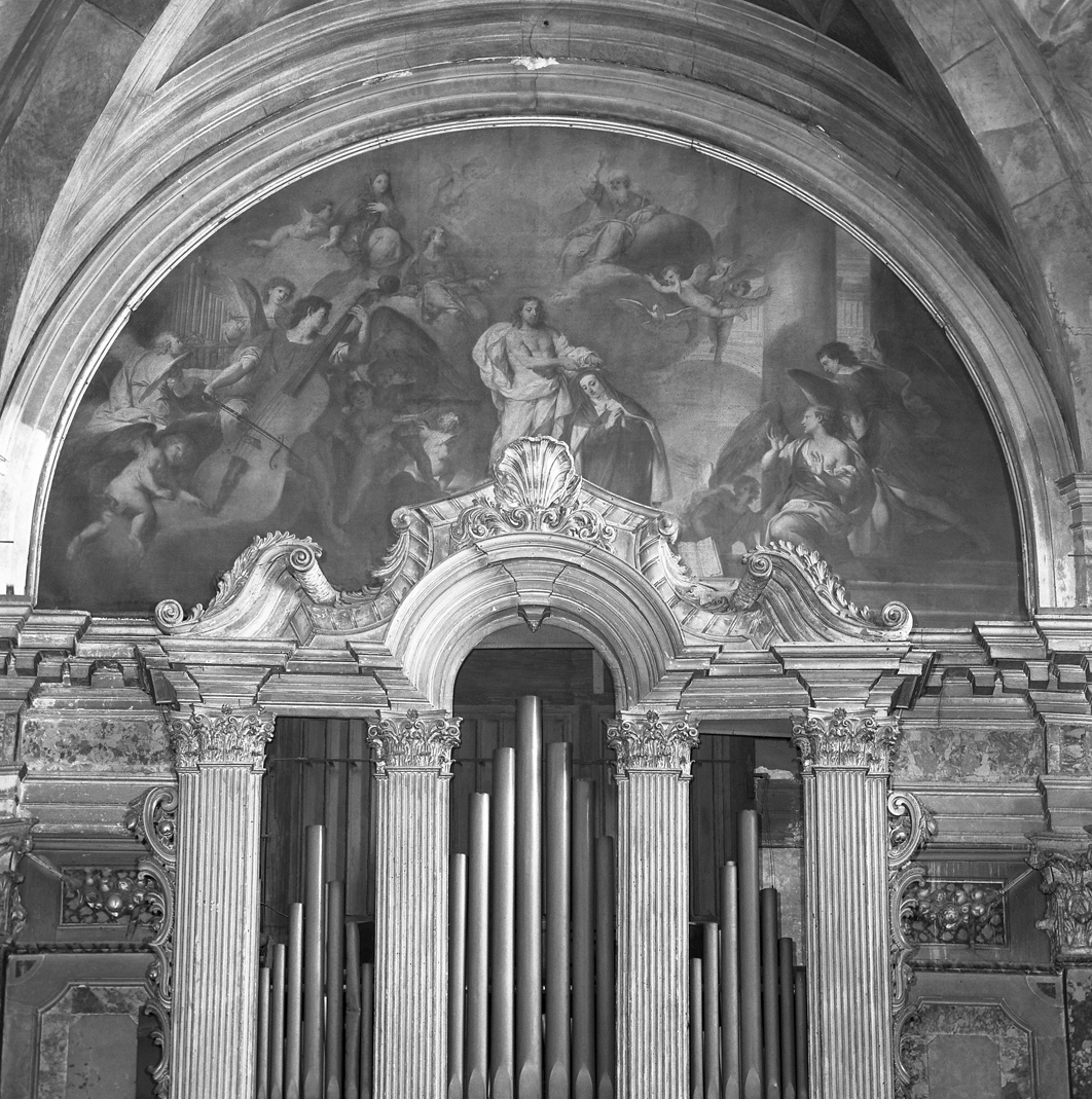 Santa Teresa incoronata dal Salvatore, Santa Teresa (dipinto) di Lazzarini Gregorio (primo quarto sec. XVIII)