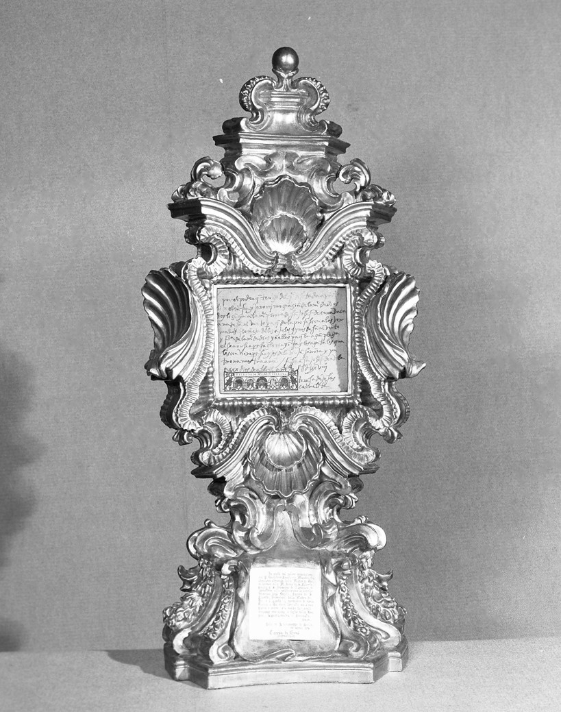 reliquiario - a tabella - ambito veneto (sec. XVIII)