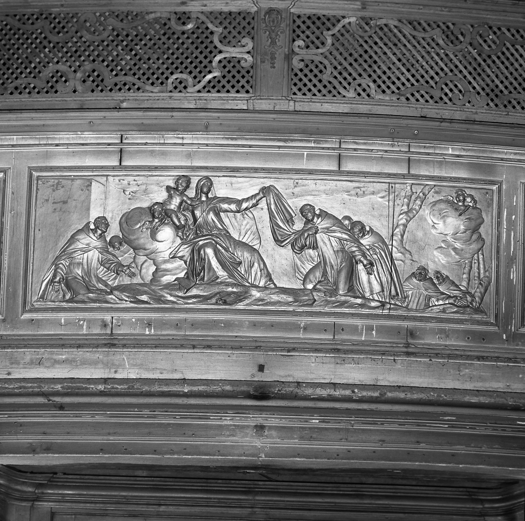 Madonna con Bambino/ Santi dell'ordine carmelitano (rilievo, elemento d'insieme) di Marchiori Giovanni (sec. XVIII)