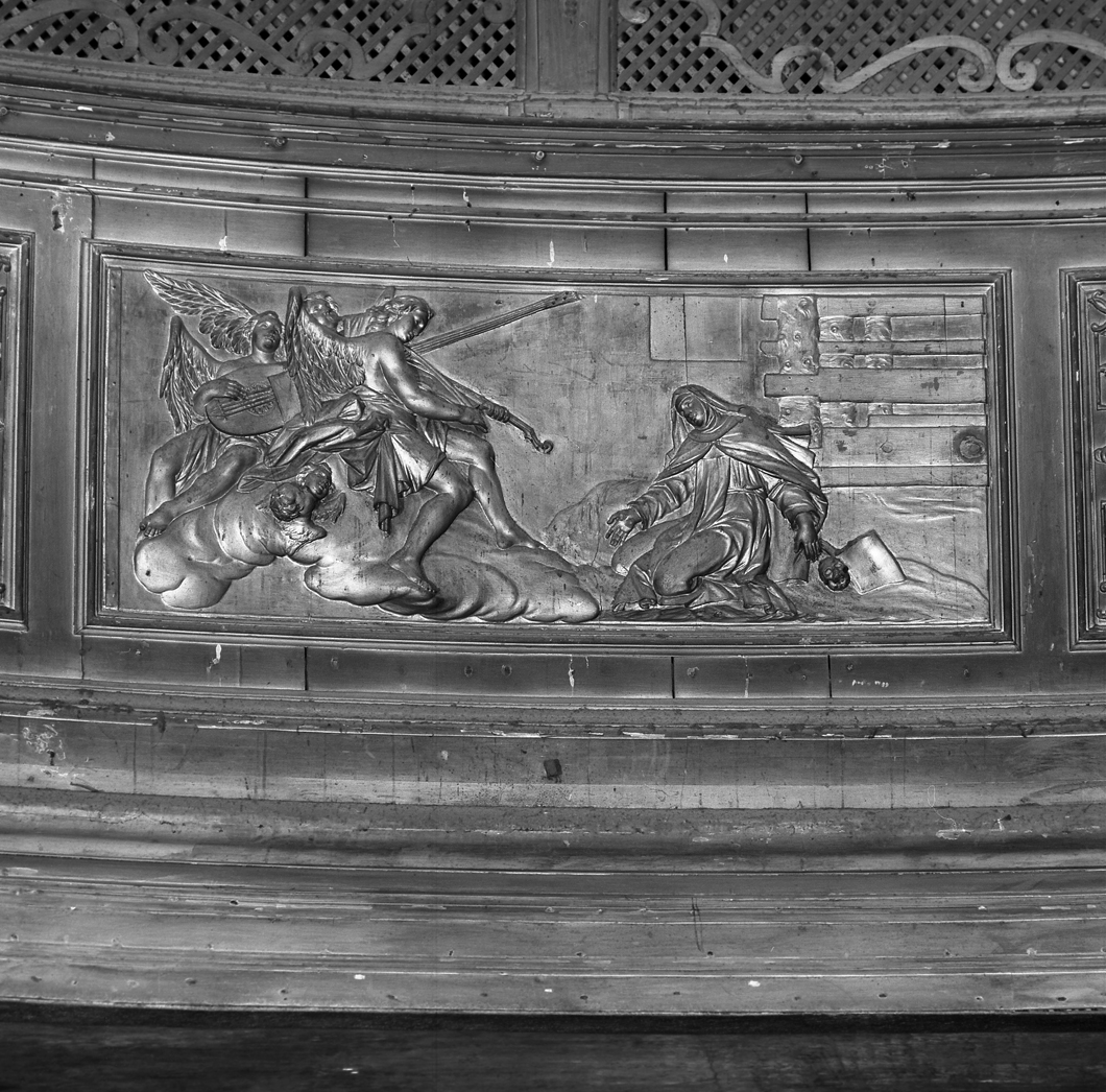 Annunciazione (rilievo, elemento d'insieme) di Marchiori Giovanni (sec. XVIII)