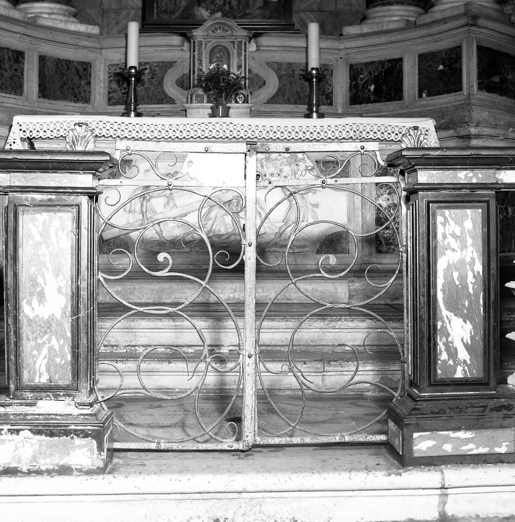 cancello di balaustrata, elemento d'insieme - ambito veneto (primo quarto sec. XVIII)