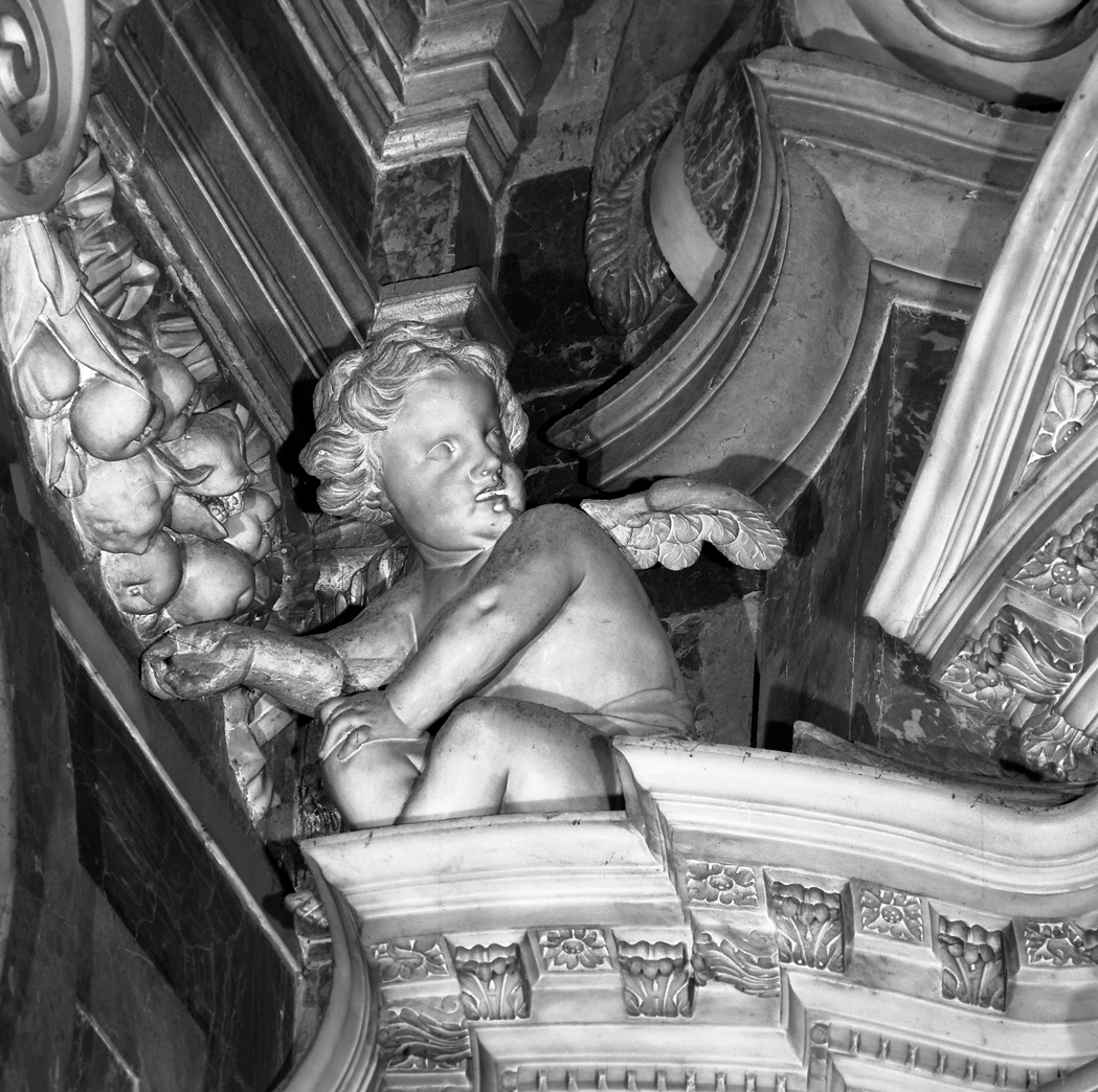 putto (statua, elemento d'insieme) di Pozzo Giuseppe (secc. XVII/ XVIII)