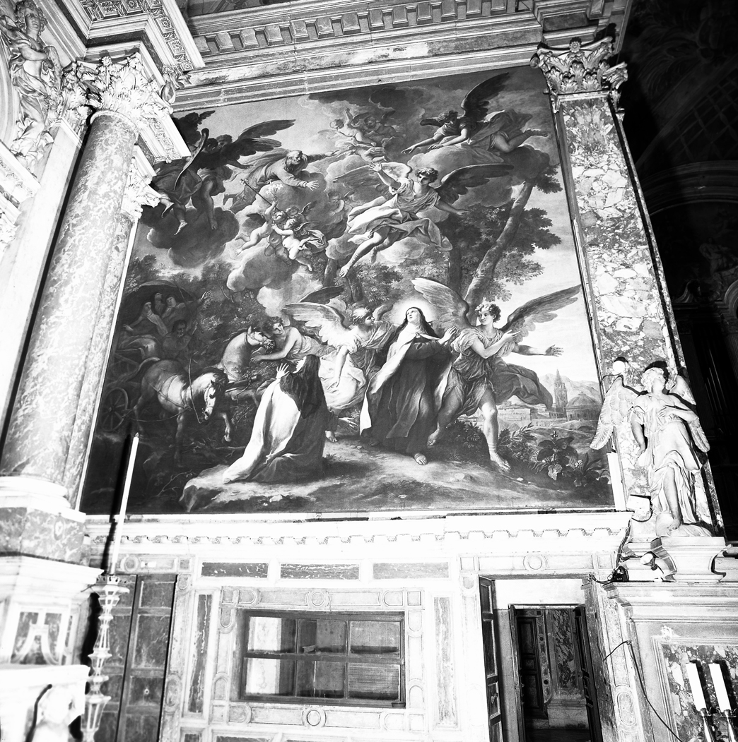 San Giuseppe appare a Santa Teresa d'Avila e la libera da un pericoloso incontro (dipinto) di Bambini Nicolò (fine/inizio secc. XVII/ XVIII)