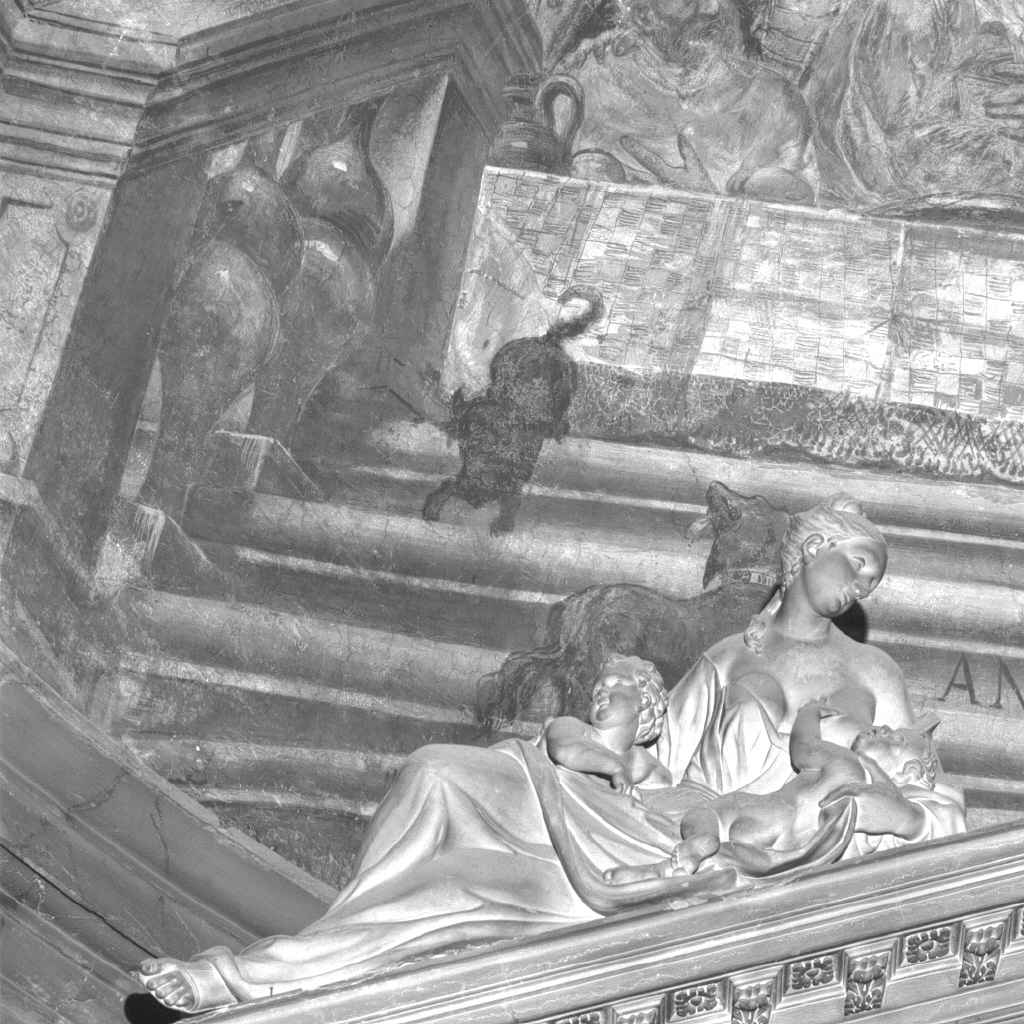 Carità (gruppo scultoreo, elemento d'insieme) di Bonazza Francesco (secondo quarto sec. XVIII)