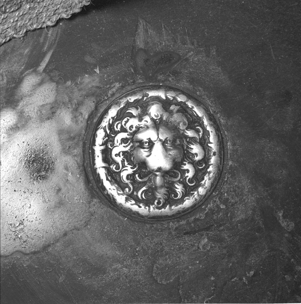 testa di leone (formella) - ambito veneto (sec. XVI)