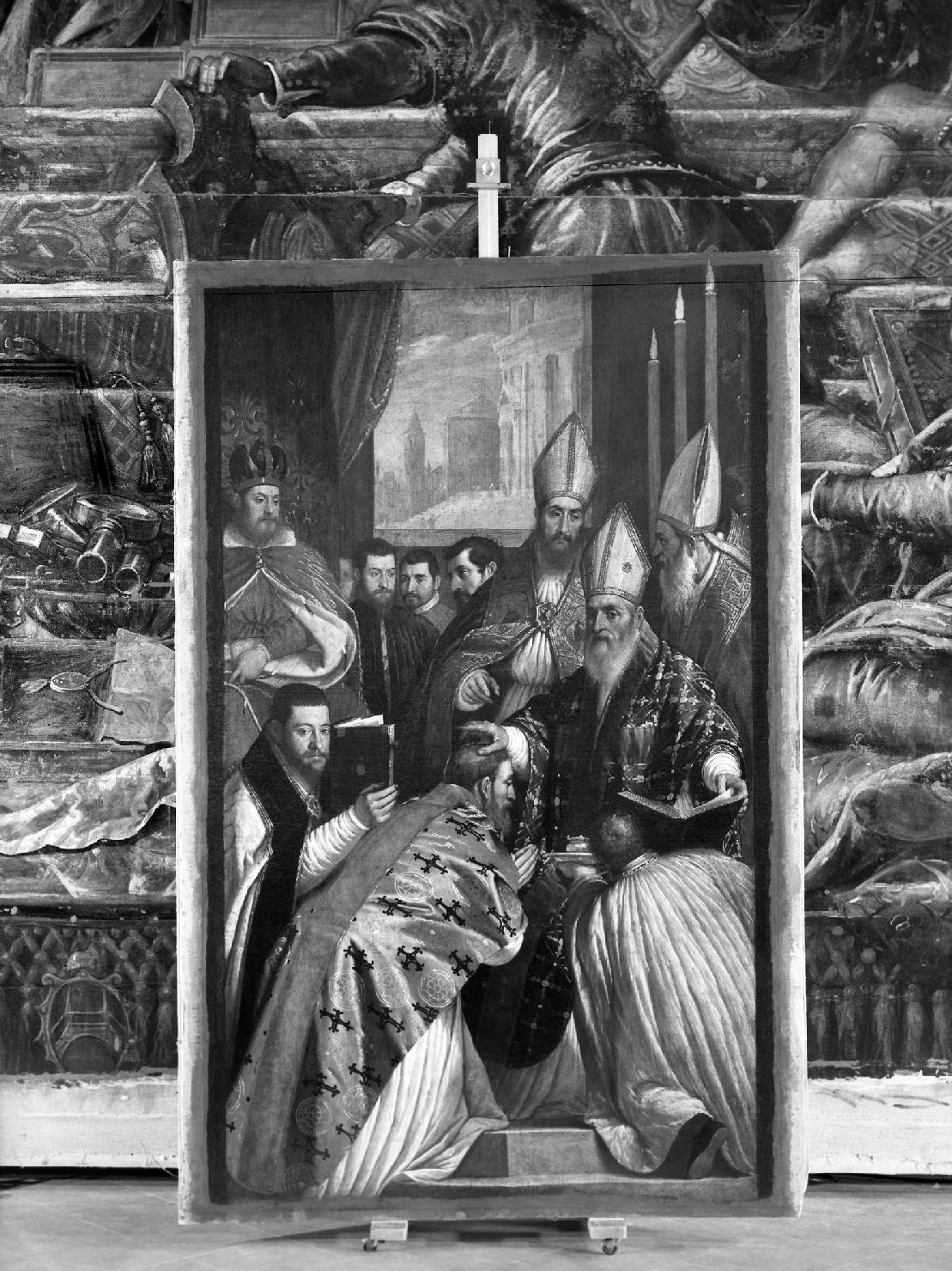 San Giovanni Crisostomo ordinato vescovo (dipinto, ciclo) di Benfatto Alvise detto Alvise del Friso (inizio sec. XVII)