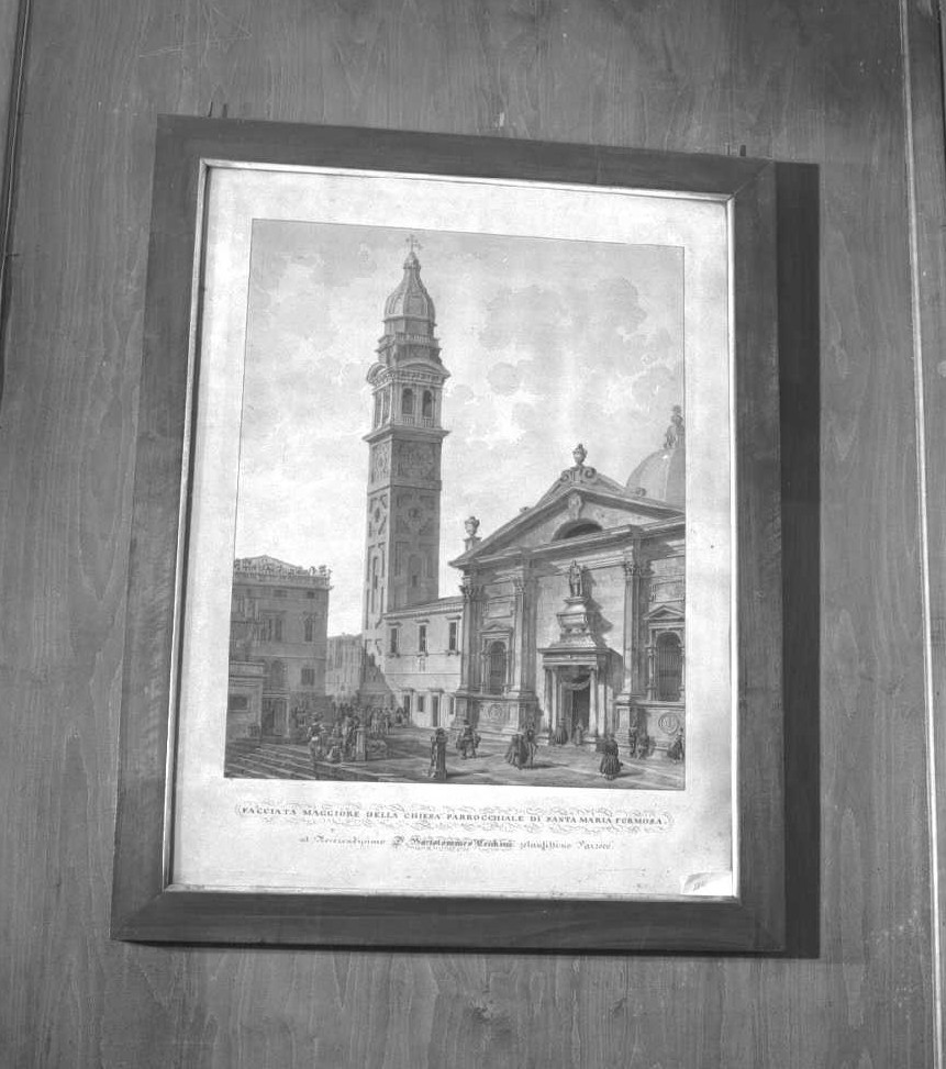 facciata maggiore della chiesa parrocchiale di S. M. Formosa, chiesa di Santa Maria Formosa (stampa) di Dolfin Giovanni Pietro (sec. XIX)