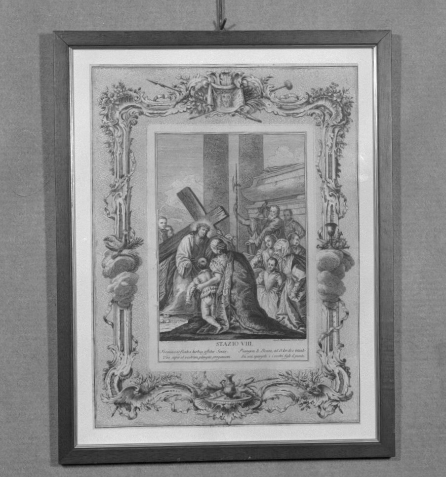 stazione VIII: Gesù consola le donne di Gerusalemme (stampa, elemento d'insieme) di Tiepolo Giandomenico (sec. XVIII)