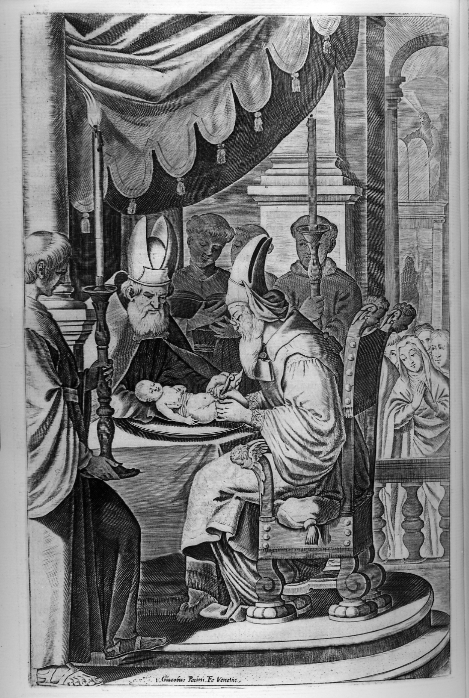 circoncisione di Gesù Bambino (stampa) di Pecini Giacomo (ultimo quarto sec. XVII)