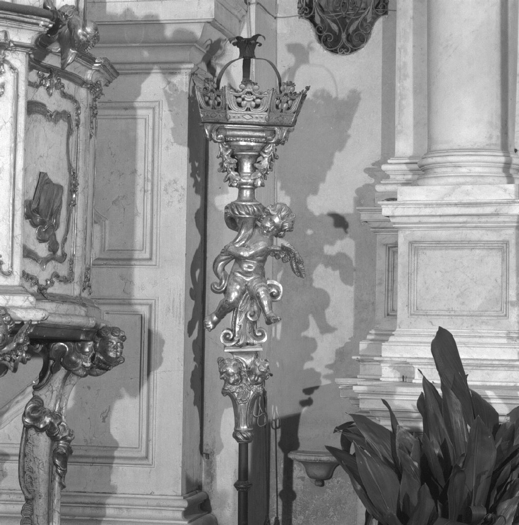 candelabro portatile, serie - bottega veneta (seconda metà sec. XVIII)