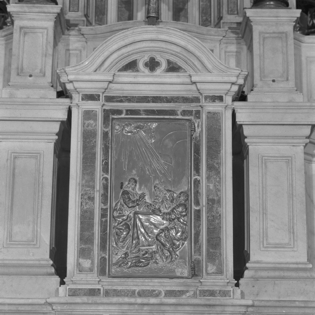 tabernacolo - a frontale architettonico, elemento d'insieme di Massari Giorgio (sec. XVIII)
