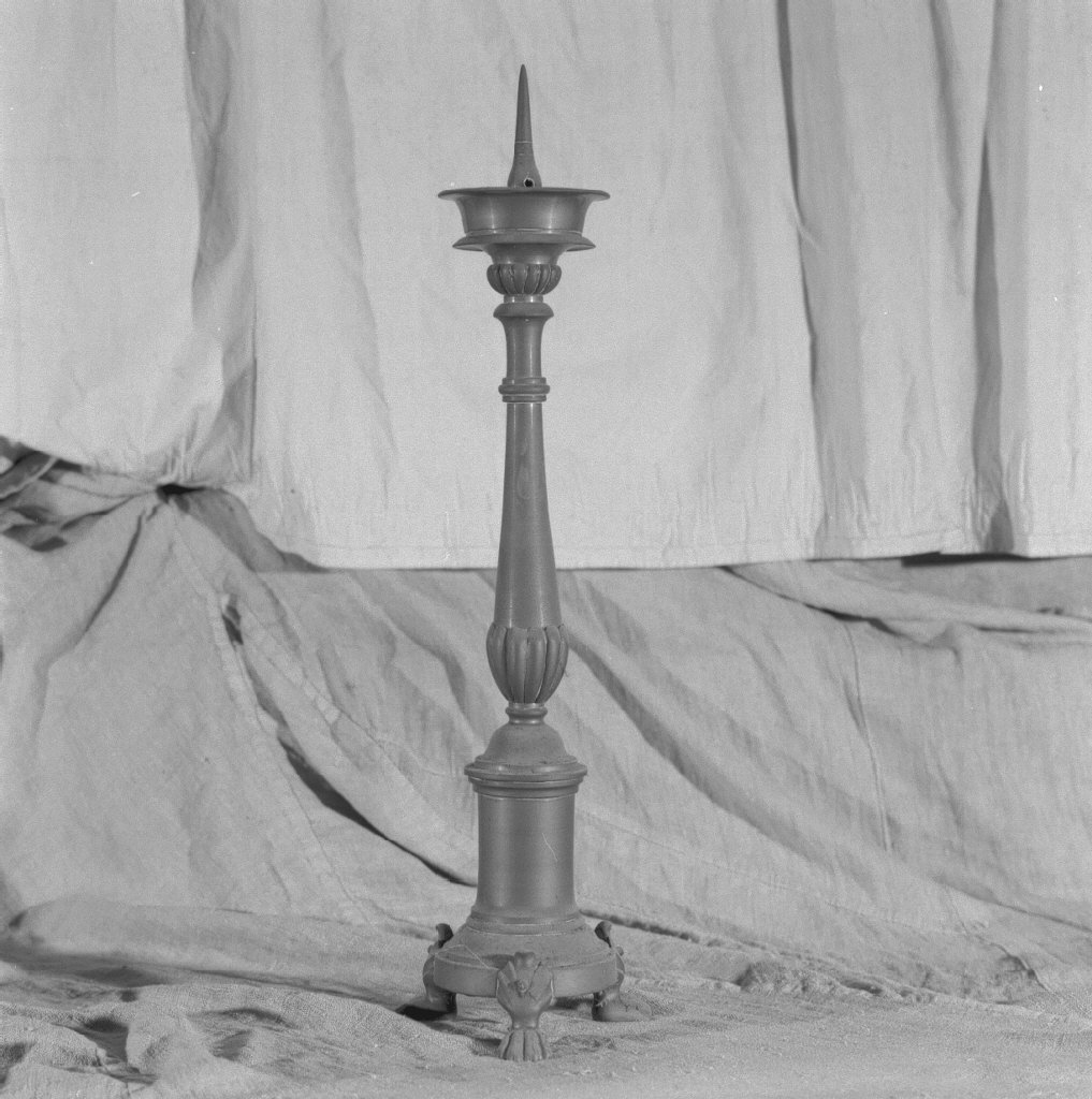 candeliere d'altare - bottega veneta (fine/inizio secc. XVIII/ XIX)