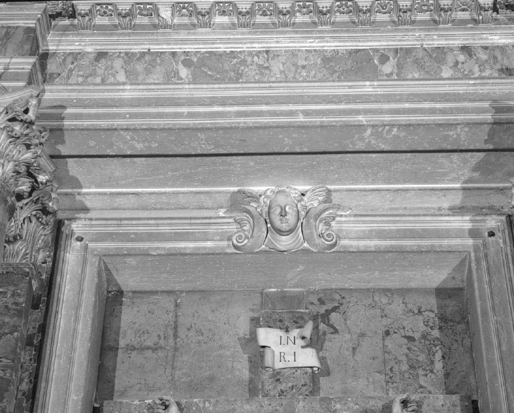 testa alata (scultura, elemento d'insieme) - ambito veneto (sec. XVIII)