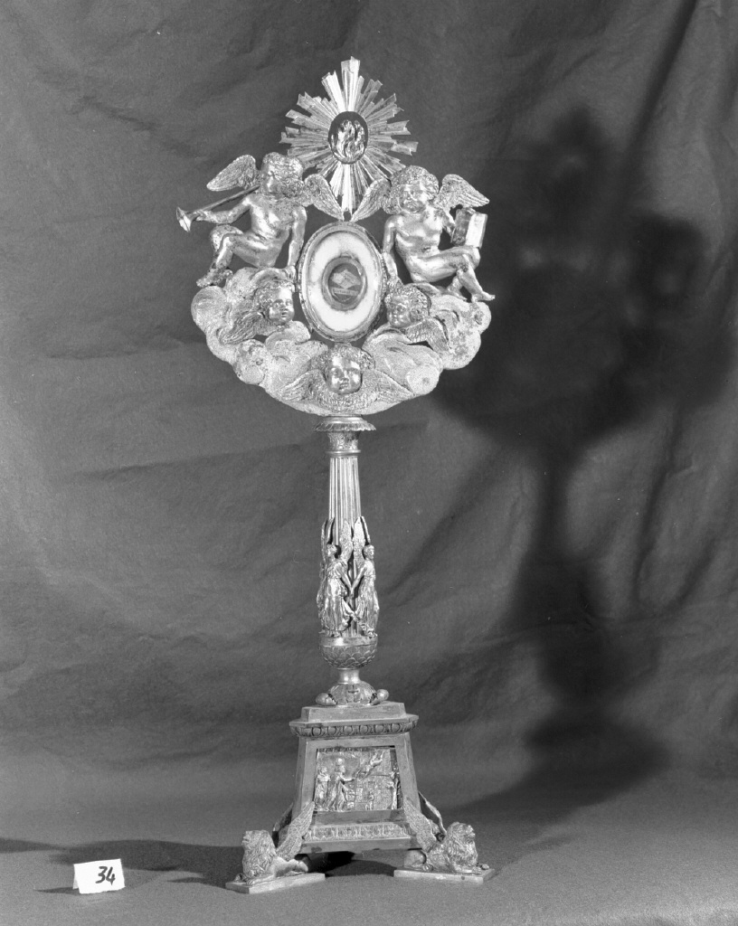 reliquiario - a ostensorio - bottega veneta (sec. XIX)