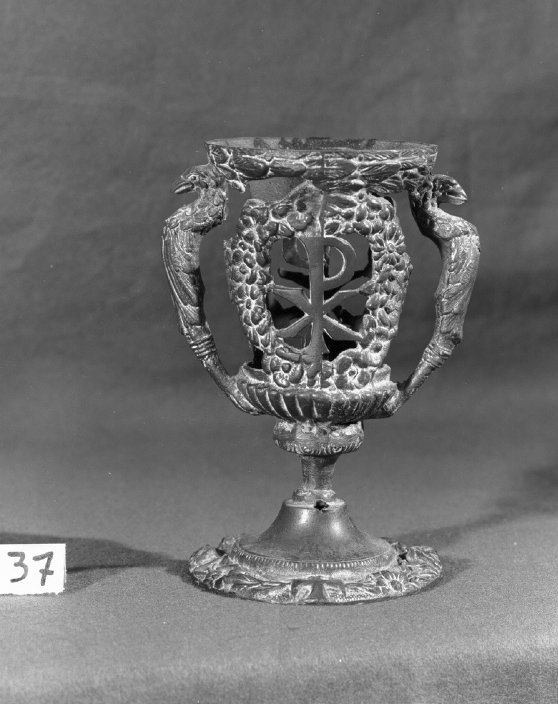 anfora per la riserva degli oli santi - manifattura italiana (sec. XIX)