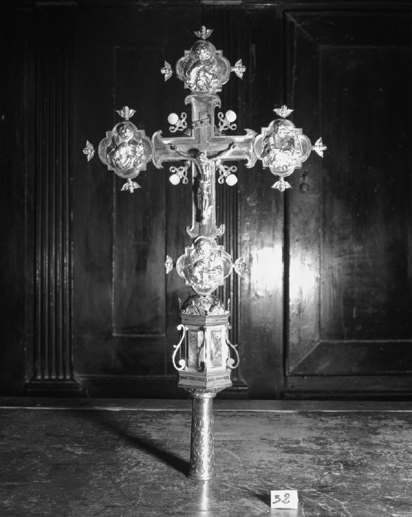 croce processionale - bottega veneziana (prima metà sec. XVI, sec. XIX)