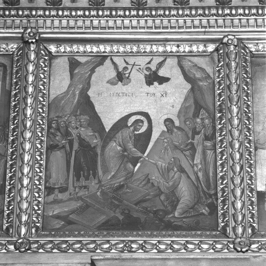 discesa di Cristo al limbo (dipinto, elemento d'insieme) di Damasceno Michele (ultimo quarto sec. XVI)