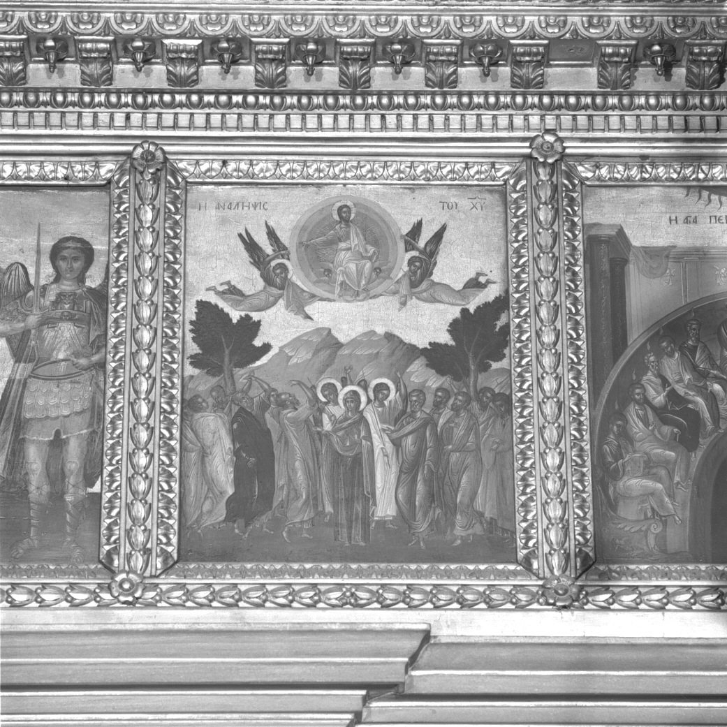 ascensione di Cristo (dipinto, elemento d'insieme) di Damasceno Michele (attribuito) (ultimo quarto sec. XVI)