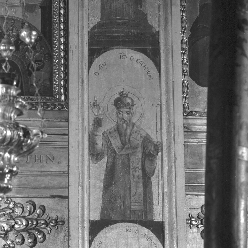 San Giovanni il misericordioso, assunzione di San Giovanni Battista (dipinto) - ambito greco (sec. XIX)