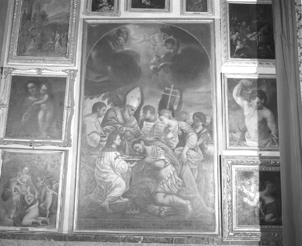 San Gregorio Illuminatore battezza il re Tiridate III (dipinto) - ambito Asia centro-orientale (sec. XVIII)