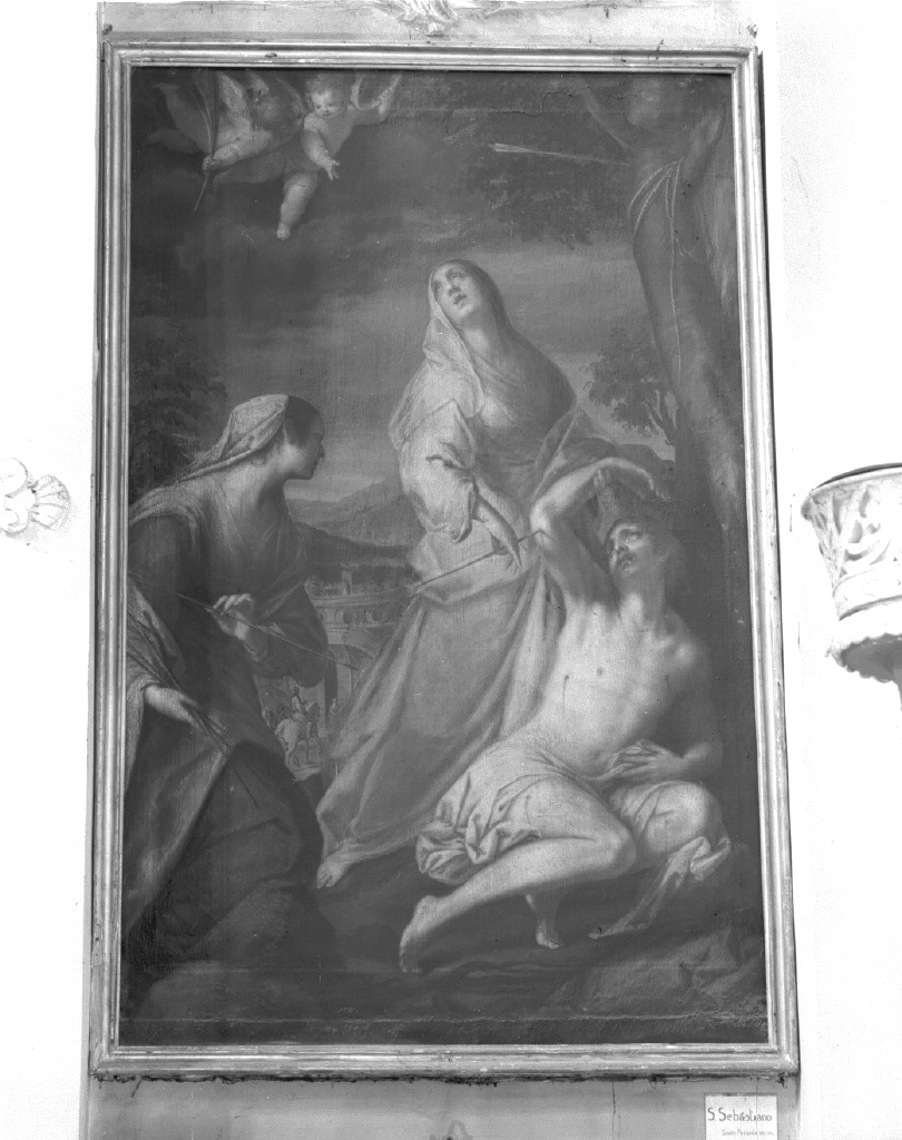 San Sebastiano curato da Irene (dipinto) di Peranda Santo (attribuito) (sec. XVII)