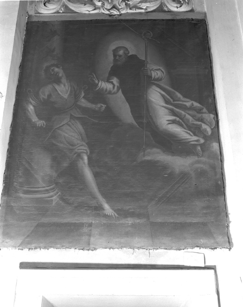 Sant'Andrea da Avellino esorcizza un indemoniato (dipinto) di Negretti Jacopo detto Palma il Giovane (attribuito) (inizio sec. XVII)