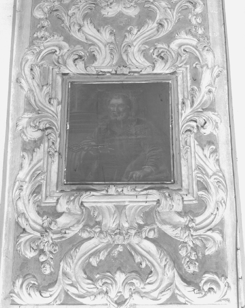 San Pietro come primo vescovo di Roma (dipinto) di Peranda Santo (attribuito) (primo quarto sec. XVII)