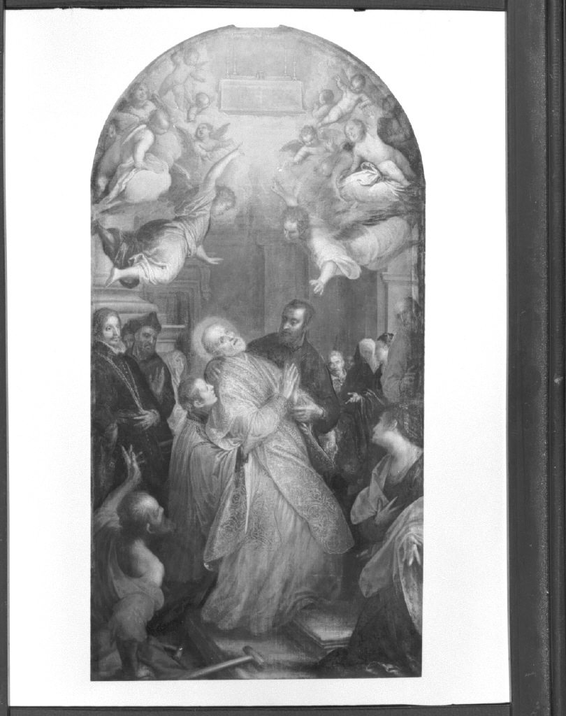 estasi di Sant'Andrea da Avellino (dipinto) di Peranda Santo (sec. XVII)