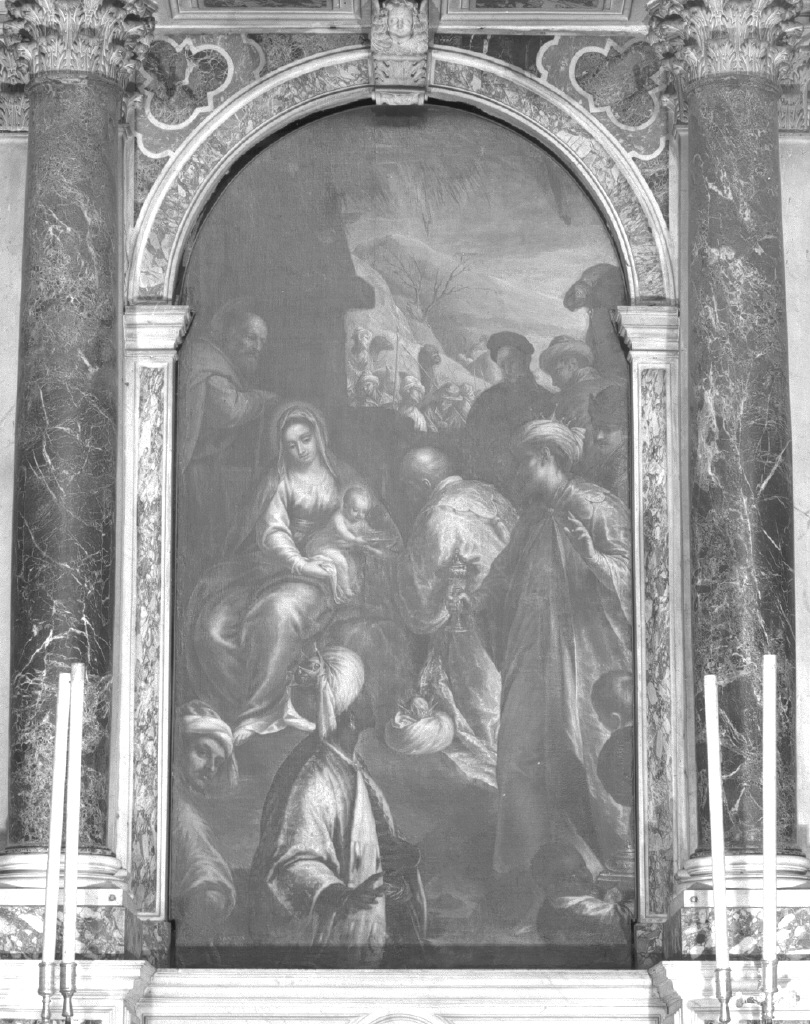 adorazione dei Re Magi (dipinto) di Peranda Santo (sec. XVII)