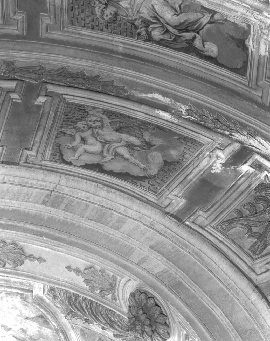 putti alati/ fiore (dipinto) di Zompini Gaetano (sec. XVIII)