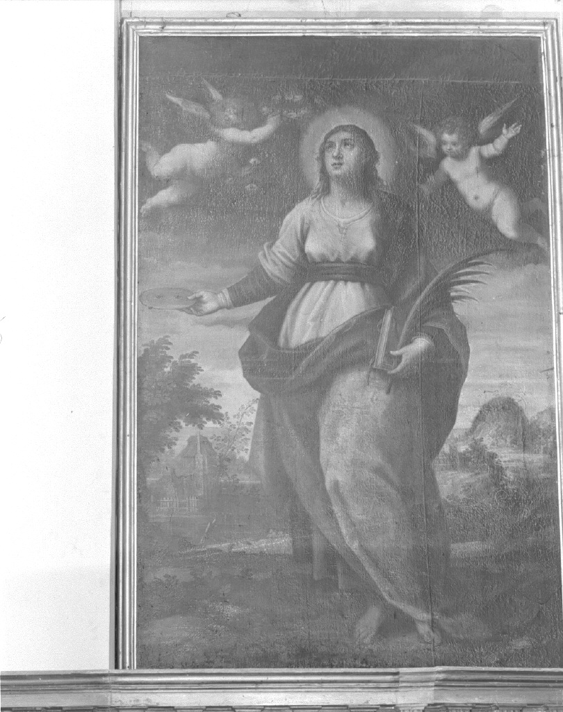 Santa Lucia/ putti alati (dipinto) di Peranda Santo (sec. XVII)