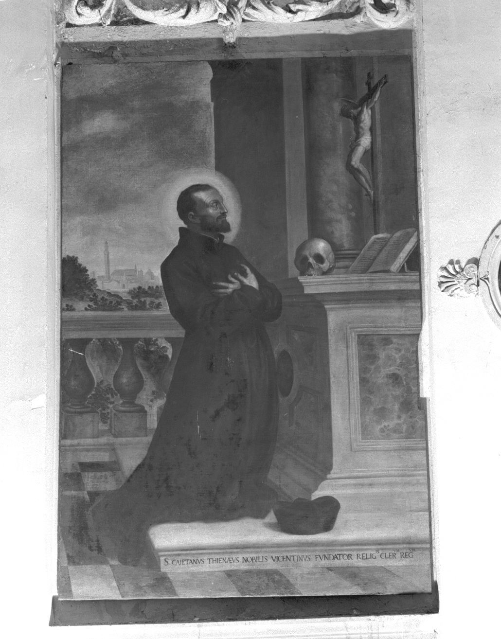San Gaetano Thiene in preghiera (dipinto) - ambito veneto (secc. XVI/ XVII)