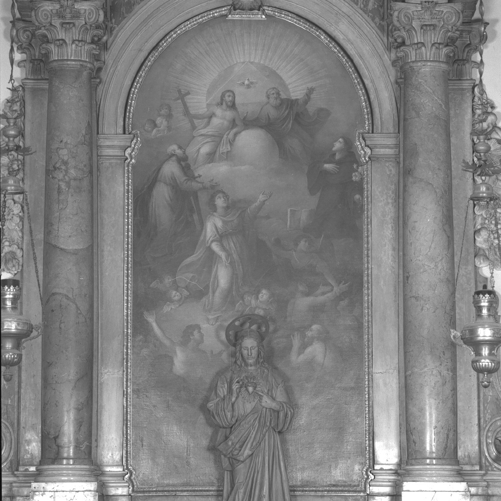 Trinità con santi (dipinto) di Moro Pietro (sec. XIX)