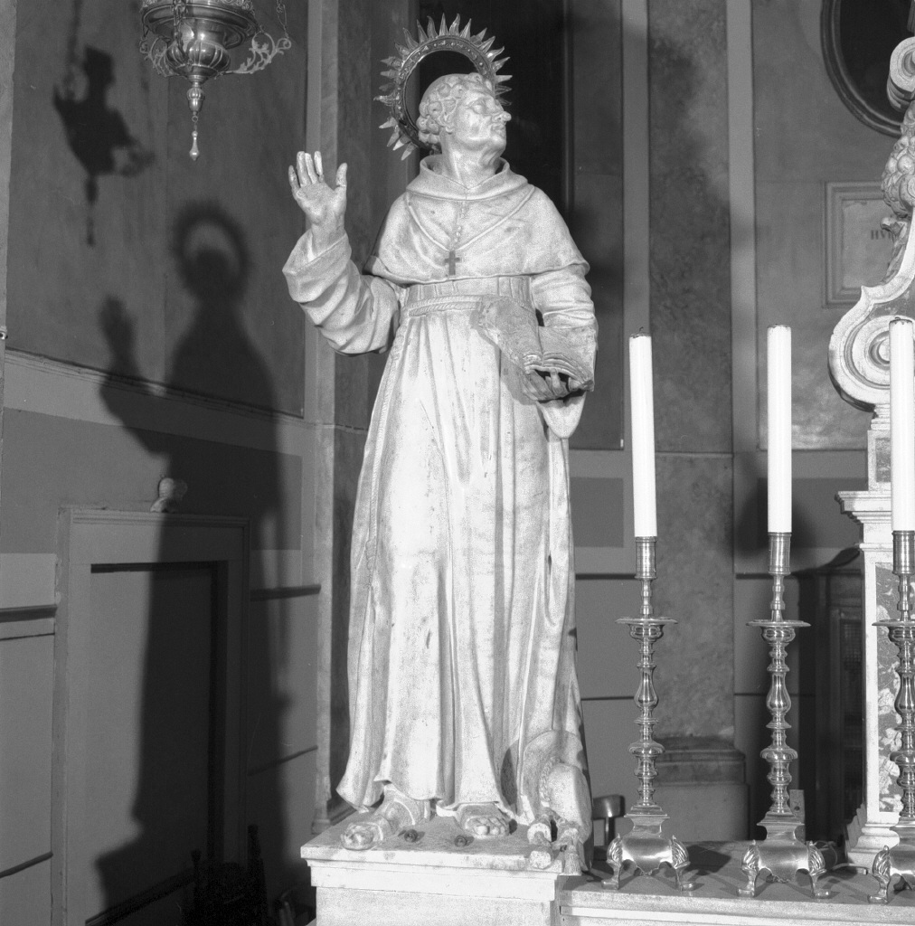Santo Vescovo Francescano (scultura, opera isolata) - ambito veneto (metà sec. XVIII)