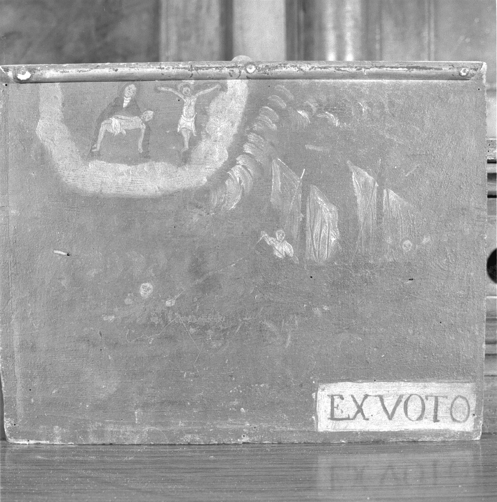 salvataggio di un bragozzo (ex voto) - ambito veneziano (inizio sec. XIX)