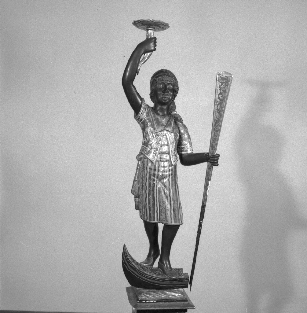 moretto reggilampada (scultura) - ambito veneziano (seconda metà sec. XVIII)