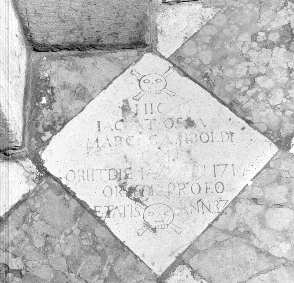 lapide tombale - ambito veneto (sec. XVIII)