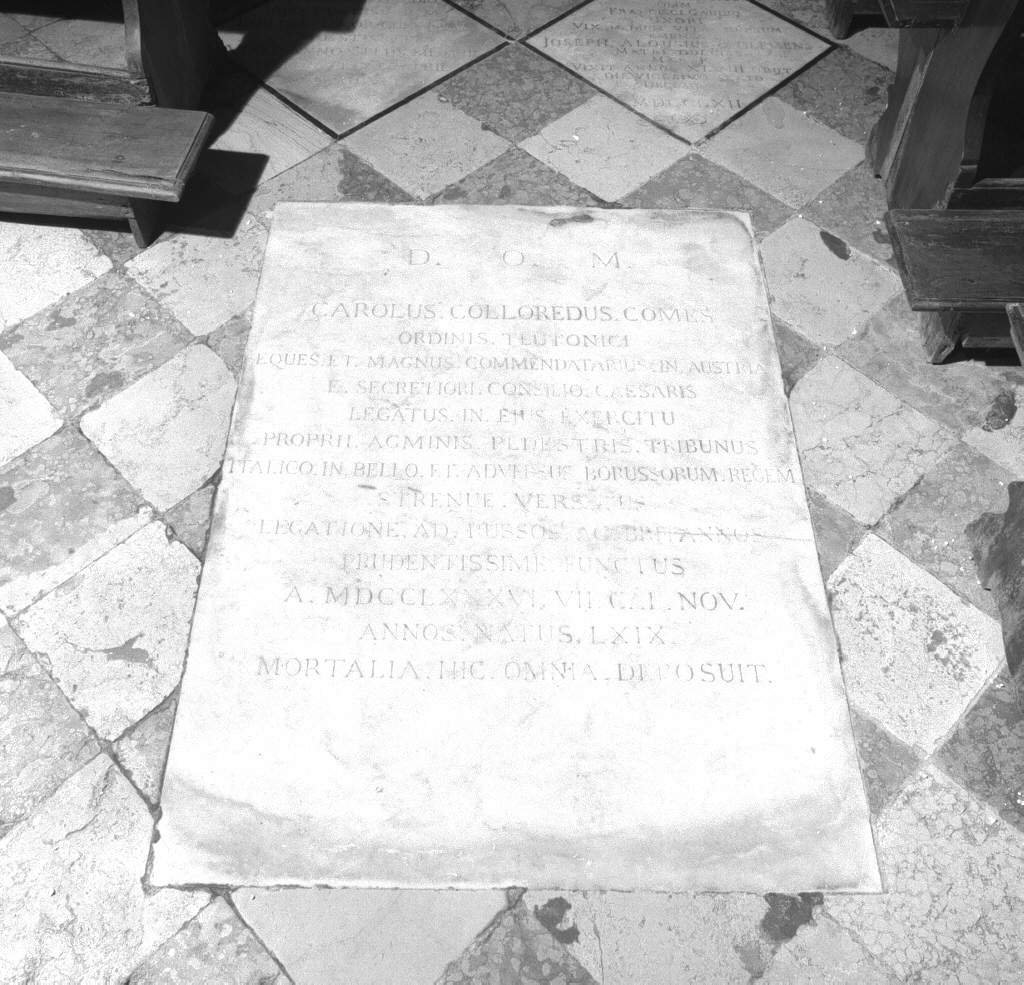 lastra tombale - ambito veneto (sec. XVIII)