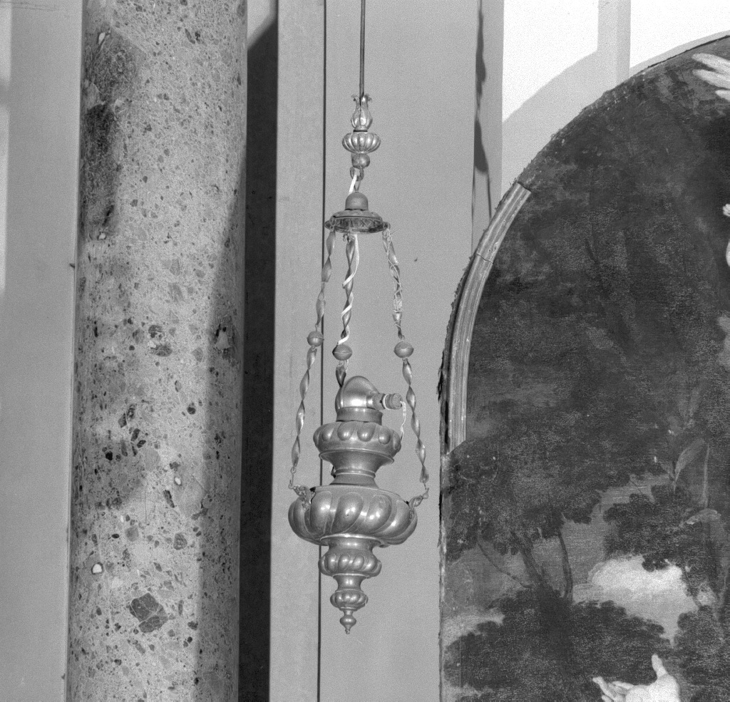 lampada pensile - ambito veneto (fine/inizio secc. XIX/ XX)