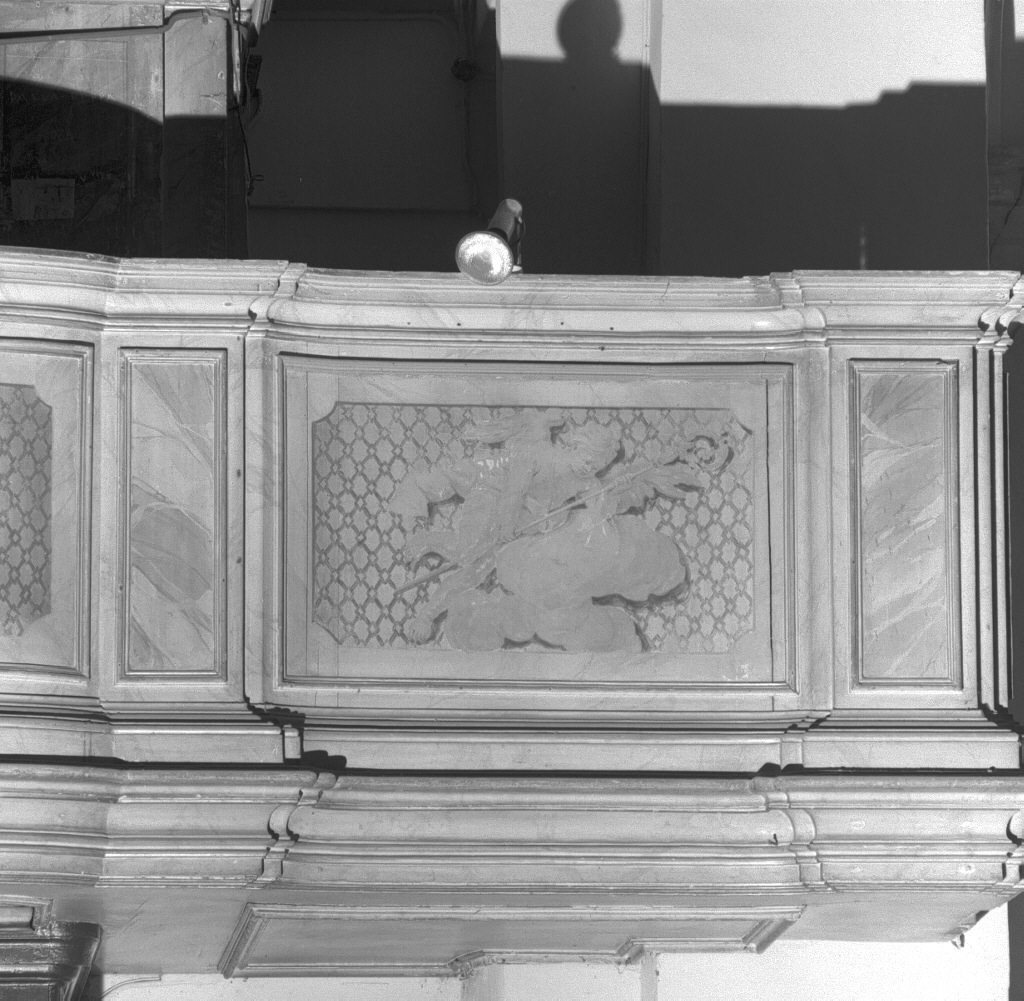 angelo e pastore (decorazione pittorica, elemento d'insieme) - ambito veneto (sec. XVIII)
