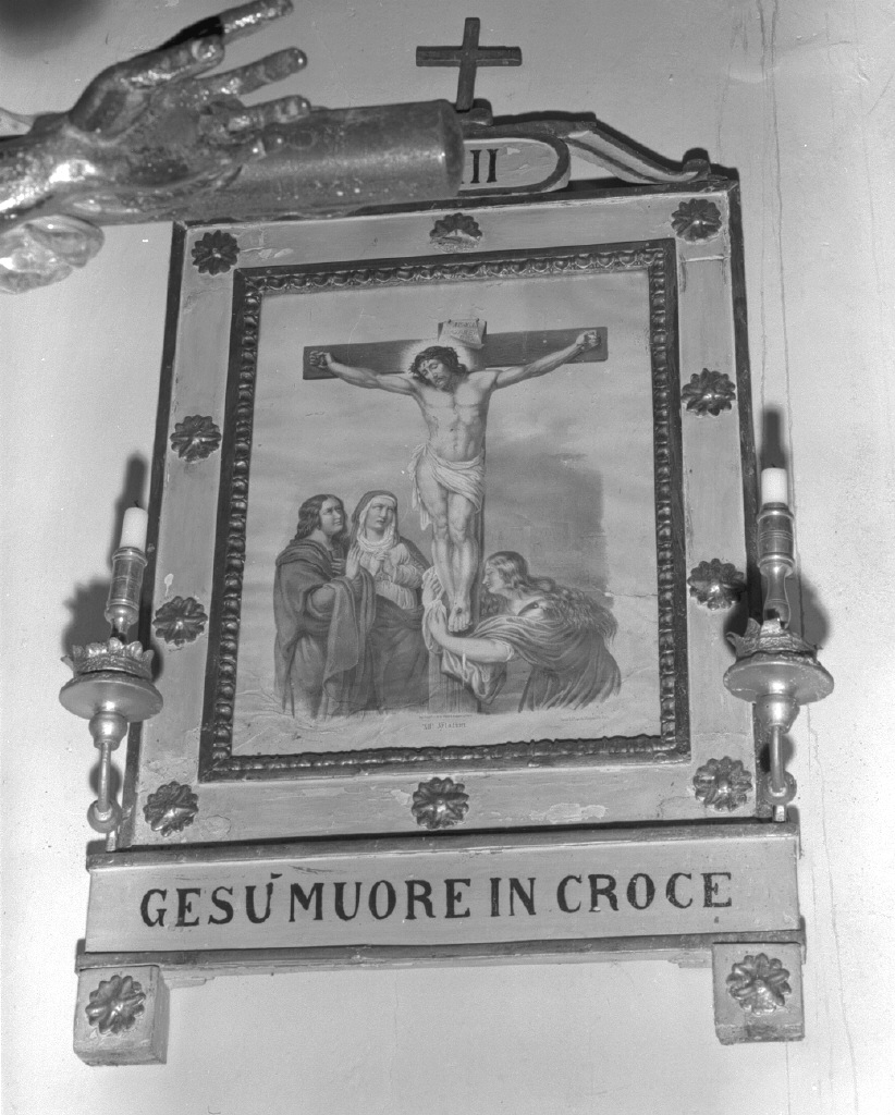 stazione XII: Gesù innalzato e morto in croce (Via Crucis, ciclo) - ambito francese (?) (sec. XIX)