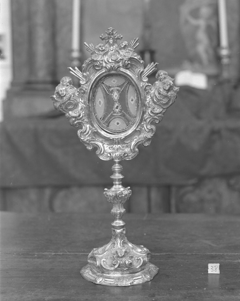 reliquiario - a ostensorio - bottega veneziana (secc. XVIII/ XIX)