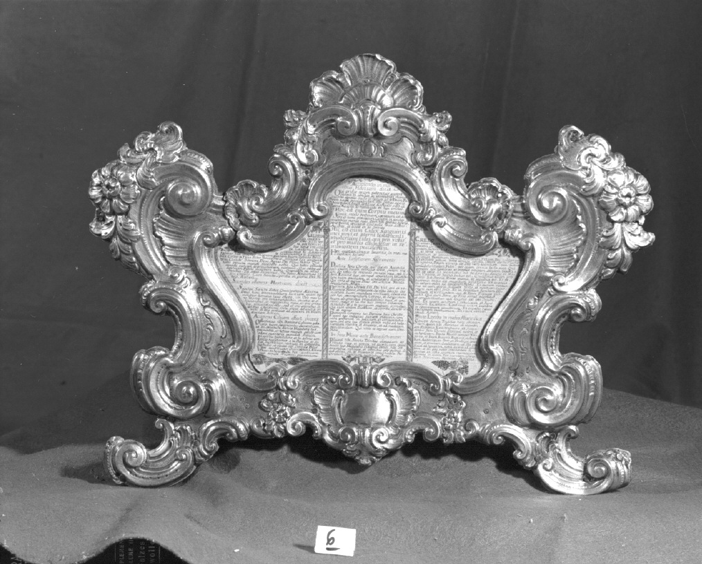 cartagloria, elemento d'insieme - bottega veneziana (sec. XVIII)