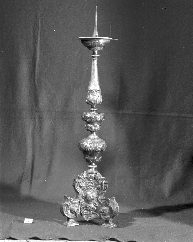 candelabro, serie - bottega veneziana (secc. XVII/ XVIII)